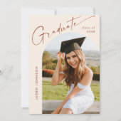 Modern Minimalistisch Afstudeerder PHOTO Graduatio Kaart (Voorkant)