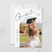 Modern Minimalistisch Afstudeerder PHOTO Graduatio Kaart (Voorkant)