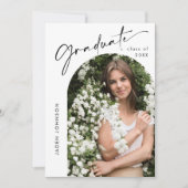 Modern Minimalistisch Afstudeerder PHOTO Graduatio Kaart (Voorkant)