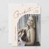 Modern Minimalistisch Afstudeerder PHOTO Graduatio Kaart (Voorkant)
