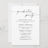 Modern Minimalistisch Afstudeerder PHOTO Graduatio Kaart (Achterkant)