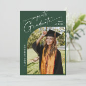 Modern Minimalistisch Afstudeerder PHOTO Graduatio Kaart (Staand voorkant)