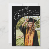 Modern Minimalistisch Afstudeerder PHOTO Graduatio Kaart (Voorkant)