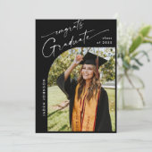 Modern Minimalistisch Afstudeerder PHOTO Graduatio Kaart (Staand voorkant)