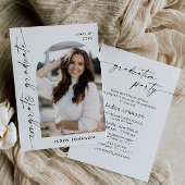 Modern Minimalistisch Afstudeerder PHOTO Graduatio Kaart