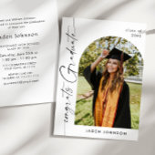 Modern Minimalistisch Afstudeerder PHOTO Graduatio Kaart