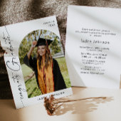 Modern Minimalistisch Afstudeerder PHOTO Graduatio Kaart