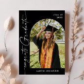 Modern Minimalistisch Afstudeerder PHOTO Graduatio Kaart