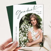 Modern Minimalistisch Afstudeerder PHOTO Graduatio Kaart