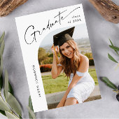 Modern Minimalistisch Afstudeerder PHOTO Graduatio Kaart