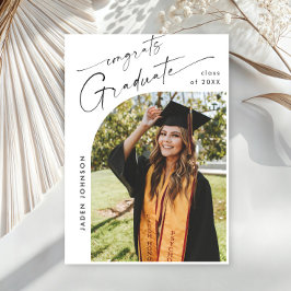 Modern Minimalistisch Afstudeerder PHOTO Graduatio Kaart