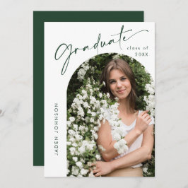 Modern Minimalistisch Afstudeerder PHOTO Graduatio Kaart