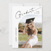 Modern Minimalistisch Afstudeerder PHOTO Graduatio Kaart (Voorkant)