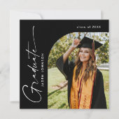 Modern Minimalistisch Afstudeerder PHOTO Graduatio Kaart (Voorkant)