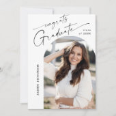 Modern Minimalistisch Afstudeerder PHOTO Graduatio Kaart (Voorkant)