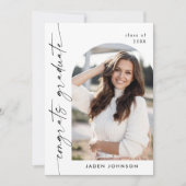 Modern Minimalistisch Afstudeerder PHOTO Graduatio Kaart (Voorkant)