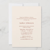 Modern Minimalistisch Afstudeerder PHOTO Graduatio Kaart (Achterkant)