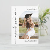 Modern Minimalistisch Afstudeerder PHOTO Graduatio Kaart (Staand voorkant)