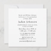 Modern Minimalistisch Afstudeerder PHOTO Graduatio Kaart (Achterkant)