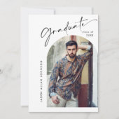 Modern Minimalistisch Afstudeerder PHOTO Graduatio Kaart (Voorkant)