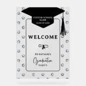 Modern minimalistisch afstudeerfeest welkom acryl bord (Voorkant)