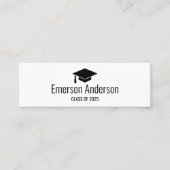 Modern minimalistisch afstuderen afstuderen naamka contactkaartje (Voorkant)