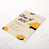 Modern minimalistisch Afstuderen | Custom Folie Uitnodiging (Gedraaid)