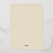 Modern minimalistisch Afstuderen | Custom Folie Uitnodiging (Achterkant)