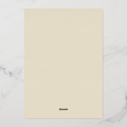 Modern minimalistisch Afstuderen | Custom Folie Uitnodiging (Achterkant)