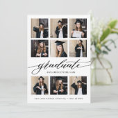 Modern minimalistisch Afstuderen fotocollage Aankondiging (Staand voorkant)