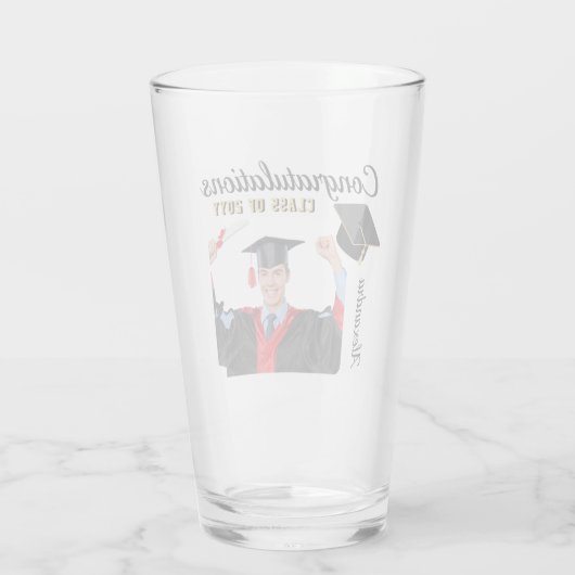 Modern minimalistisch Afstuderen Fotoklasse van Glas (Achterkant)