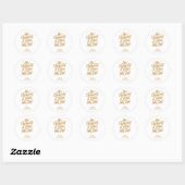 Modern minimalistisch Afstuderen Gold Script Quote Ronde Sticker (Vel)