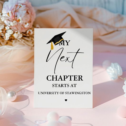 Modern Minimalistisch Afstuderen Mijn volgende hoo Reclamebord Met Voetstuk