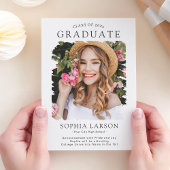 Modern minimalistisch Afstuderen penseelstreken Aankondiging