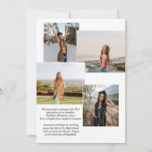 Modern minimalistisch Afstuderen voor fotocollage  Aankondiging (Achterkant)