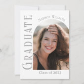 Modern minimalistisch Afstuderen voor foto's Kaart (Voorkant)