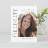 Modern minimalistisch Afstuderen voor foto's Kaart (Staand voorkant)