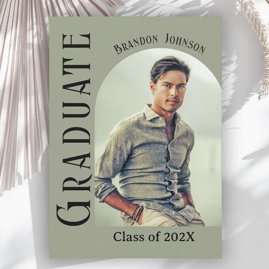 Modern minimalistisch Afstuderen voor foto's Kaart