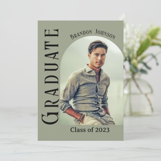 Modern minimalistisch Afstuderen voor foto's Kaart (Staand voorkant)