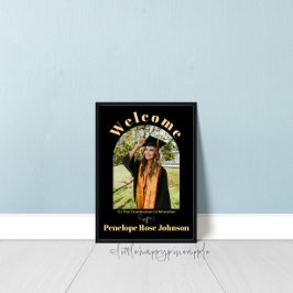 Modern minimalistisch Afstuderen welkomstbord Poster