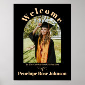 Modern minimalistisch Afstuderen welkomstbord Poster (Voorkant)