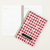 Modern minimalistisch amour hartpatroonboek planner (Display)