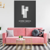 Modern Minimalistisch Architectenbureau Logo Canvas Afdruk (Insitu (Woonkamer))