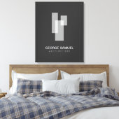 Modern Minimalistisch Architectenbureau Logo Canvas Afdruk (Insitu (Slaapkamer))