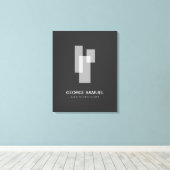 Modern Minimalistisch Architectenbureau Logo Canvas Afdruk (Insitu (Houten vloer))