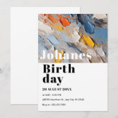 Modern minimalistisch artistiek  kaart (Voorkant / Achterkant)