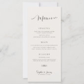 Modern minimalistisch avondmenu (Voorkant)