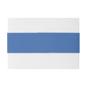 Modern Minimalistisch Azure Blue Silver Monogram Uitnodigingen Wikkel (Achterkant Voorbeeld)
