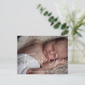 Modern minimalistisch Baby shower dank u Briefkaart (Staand voorkant)