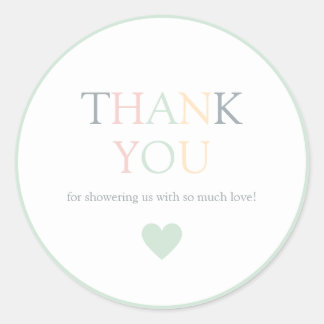 Modern minimalistisch Baby shower dank u Sticker